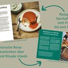 "Rezepte von herzhaft bis süß, vom Frühstück bis zum Pub-Abend. Kulinarische Reise über Alltag und Rituale Irlands."