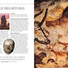 **Gelehrte und Gejagte 1500-1700:** Themen wie Volksheiler, Philosophie und Magie.

**Geheimnis und Ritual 1700-1900:** Dinge wie Wahrsagerei und Zauberpflanzen.

**Moderne Magie 1900-heute:** Enthält Magie der Bestie und Tanz mit Geistern.

Drei Illustrationen: links Hexenverfolgung, Mitte Ritualszene, rechts Stonehenge mit Menschen in blauen Gewändern.