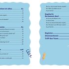 Kapitel 3 bis 6 mit Themen wie Kommunikation und heikle Momente. Enthält Illustrationen mit Blumen, Blitzen und Spiralen.