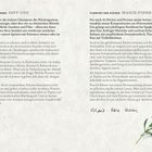 Vorwort von Jeff Cox und Marie-Pierre Moine, gefolgt von persönlichen Gedanken zu Kräutern. Darunter Signaturen, daneben eine Blume.
