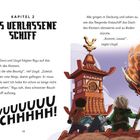 Kapitel 2: Das verlassene Schiff. Figuren stehen auf einem Dach, schauen einen brennenden Drachen an. Japanischer Turm im Hintergrund.