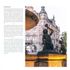 Titel: Kohlmarkt. Text beschreibt den Kohlmarkt in Braunschweig. Bild: Brunnenfigur vor historischem Gebäude.