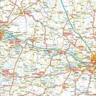 KAUNAS und VILNIUS als zentrale Punkte in einer detaillierten Straßenkarte mit vielen Ortsnamen und Straßenverbindungen.