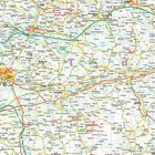 Eine detaillierte Straßenkarte von Nordwest-Italien: Zu sehen sind Pisa, Livorno und Lucca.
