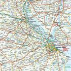Landkarte mit Städtenamen: Buenos Aires, Montevideo, Rosario, Córdoba. Straßen und Flüsse sind detailliert eingezeichnet.