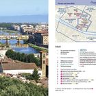 "Florenz auf einen Blick" zeigt eine Karte von Florenz. Links unten eine Fotografie der Stadt mit einer Brücke und Fluss.