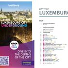 Rechts: Titel "CITY|TRIP LUXEMBURG", darunter Inhaltsverzeichnis. Links: "LUXEMBOURG CITY UNDERGROUND" über Stadtszene.