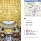 Texte: "Wiesbaden auf einen Blick", "Inhalt", "Neckigkeiten verbinden", "Wiesbaden entdecken". Karte von Wiesbaden und prächtiges Foyer.