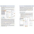 Texte beschreiben Kalenderfunktionen auf zwei Seiten. Es gibt Anweisungen zu Terminbearbeitung, Synchronisierung und Optionen.