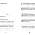 Texte: "Kopfsprung", "tauchen" (buchstäblich abwärts), "pfeilschnell dahingleiten", "PURZELBÄUME schlagen".  
Zwei beschriebene Seiten eines Buches mit Textabschnitten und nummeriertem Punkt.