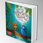 Buchtitel "Die kleine Spinne Widerlich: Die Nachtwanderung" von Diana Amft. Illustration: Niedliche Insekten bei Nacht.