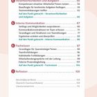 Kapitelübersicht: Verantwortlichkeiten, Interne Kommunikation, Fachwissen, Reflexion. Verschiedene Unterpunkte mit Seitenzahlen.