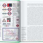 "London Underground," Schriftproben, Zeichen "WAY OUT," stilisierte Karten und Zeichen, kurze Typografie-Geschichte.