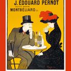 Kalenderblatt mit Datum Februar 02. Illustration: Mann und Frau im Gespräch, Frau trinkt ein Getränk.