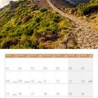Kalender für Februar 2027 mit Foto von einem Bergpfad auf dem Pico do Arieiro auf Madeira, Portugal.