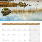 Kalender für Februar 2027 mit Landschaftsfoto: Nebel im Rannoch Moor, schottische Highlands.