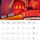 Monat Februar 2027, Tage und Wochen, Bild eines leuchtenden Gebäudes mit Windmühle.