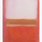 Text: Februar, Zahlen von 1 bis 28. 

Illustration mit großen Farbflächen in Rosa- und Orangetönen.