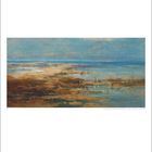 Zahl unten: 2. Zahlenreihe 1-28. Illustration: Küstenlandschaft mit blauem Himmel und Wasser, erdige Töne im Vordergrund.