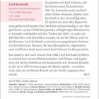 "Liesl Karlstadt, deutsche Volksschauspielerin, *12.12.1892 München, †27.7.1960 Garmisch-Partenkirchen." 

Rechts daneben ein Text über ihre Karriere und Zusammenarbeit mit Karl Valentin. Unten sind Namen von berühmten Frauen.