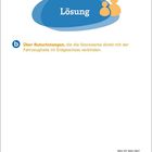 „Lösung“ in einer blauen Ellipse, darunter „Über Rutschstangen“ in orange und schwarz. Links blaues „b“.