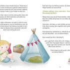 Paul sitzt im Kinderzimmer, denkt an die Schule. Ein Zelt, buntes Kissen, Fußball und ein Feenwesen im Raum. Buch auf Boden.