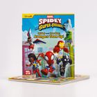„Spidey und Iron Man: Avengers Team Up!“ Comic-Cover mit Spidey und anderen Helden in bunter Szene.