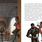 Text: Eine Kriegerin unterbricht Black Panther. Shuri, eine kluge Wissenschaftlerin, analysiert. Illustration zeigt Figuren in Aktion.