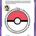 Let's Go! Kreis Buchstaben, Pokémon Name enthüllen. Lösung: ________ Illustration mit Pokéball und Charakter.