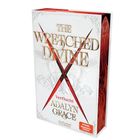 "The Wretched Divine", "Verflucht", Adalyn Grace; ein illustriertes Buchcover in Weiß mit roten und goldenen Akzenten.