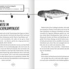 Kapitel 19. Beweise im Taschenlampenlicht. Zeichnung eines ausgestopften Narwals an Seilen hängend.