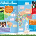 RUND UM DEN GLOBUS – DIE WELT- UND EUROPAMEISTERINNEN. Übersicht von Welt- und Europameisterteams in Frauenfußball.