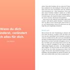 Zitat: "Wenn du dich veränderst, verändert sich alles für dich." – Jim Rohn. Ein Zitat auf orangefarbenem Hintergrund.