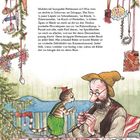 Der Text ist auf Plattdeutsch und beschreibt Petterssons Suche nach Baumdekoration. Auf einer Illustration bastelt er mit einem Kater.