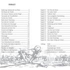 Inhalt mit Kapiteln von 1 bis 36 und Anhang. Jede Zeile nennt ein Kapitel oder einen Abschnitt mit Seitennummer. Illustration darunter.