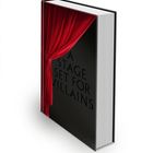 Text auf dem Buchrücken: "A Stage Set for Villains". Vorderseite zeigt roten Vorhang auf schwarzem Hintergrund.