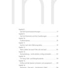 Kapitelübersicht mit Titeln und Seitenzahlen, darunter: "Kapitel 8: Die fünf Geschmacksrichtungen ... 77". Links große graue Buchstaben im Hintergrund.