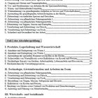 Inhaltsangabe mit Teil 1 und 2 der Abschlussprüfung zu Themen wie Speisenzubereitung, Warenwirtschaft und Sozialkunde.