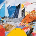 Texte in einer bunten Landschaftsillustration: "Hoher blauer Gipfel", "Träumst du manchmal von der Natur?", "Piep piep piep, dies ist ein frohes Lied".