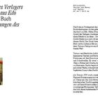 Laden des Verlegers Tsutaya aus Edo aus dem Buch Vergnügungen des Ostens. Holzdruck mit Bild einer Straßenszene.