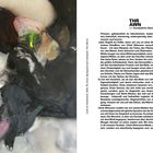 „THR AWN“ von Annekathrin Siems. Ein abstraktes Gemälde mit dunklen, nebligen Formen und zarten, farbigen Akzenten.