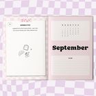 Links steht "DOODLE FUN", daneben Essenszeichnungen. Rechts "September" mit Kalendertagen und "TO-DO"-Liste.