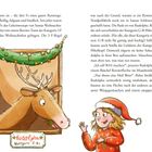 Text: Rudolpha, Kategorie G-B

Illustration: Ein Rentier mit grüner Girlande und ein Mädchen in Weihnachtskleidung.