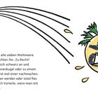 Text beschreibt ein schwarzes Objekt als furchteinflößend. Illustration zeigt Kanone, die ein gezeichnetes Gesicht abfeuert.