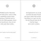 Linke Seite: Text über positive Menschen, vom 23. Februar. Rechte Seite: Text über Zeit, vom 24. Februar. Oben Symbole.