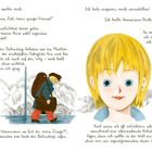 Texte erzählen von einer Reise, einem Schaffner, und stellen Hieronymus Perthuis vor. Links: Kleiner Junge mit Gepäck. Rechts: Porträt eines Jungen.
