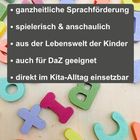 "angepasst an die Interessen der Kinder. Rechts und links. Welches Bild in jeder Reihe ist gleich? Kreise ein!" Oben Text, darunter Reihen mit Fahrzeug-Zeichnungen.