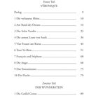 Inhalt, Erster Teil: VÉRONIQUE, Kapitel mit Seitenzahlen. Zweiter Teil: DER WUNDERSTEIN, weitere Kapitel folgen.