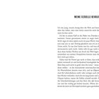 "MEINE SEXUELLE REVOLUTION" steht oben. Text erzählt von Jugend und Aufwachsen in der Nähe von Dresden, Kleinstadtleben.