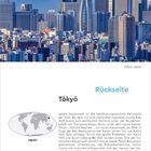 Vorderseite: "10 Januar, Sonntag". Rückseite: "Tōkyō", unter einem Globus mit Punkt für Japan. Skyline mit Berg im Hintergrund.